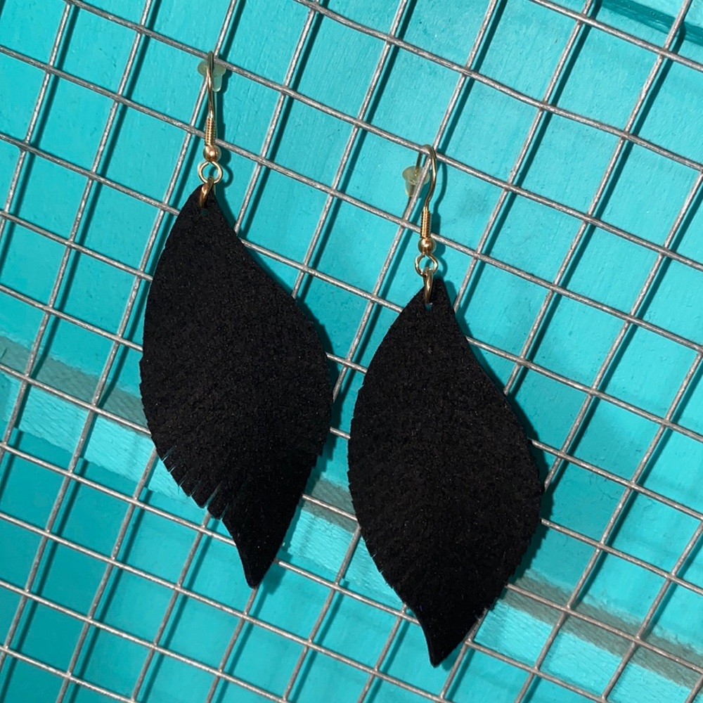 Black Feather Earrings